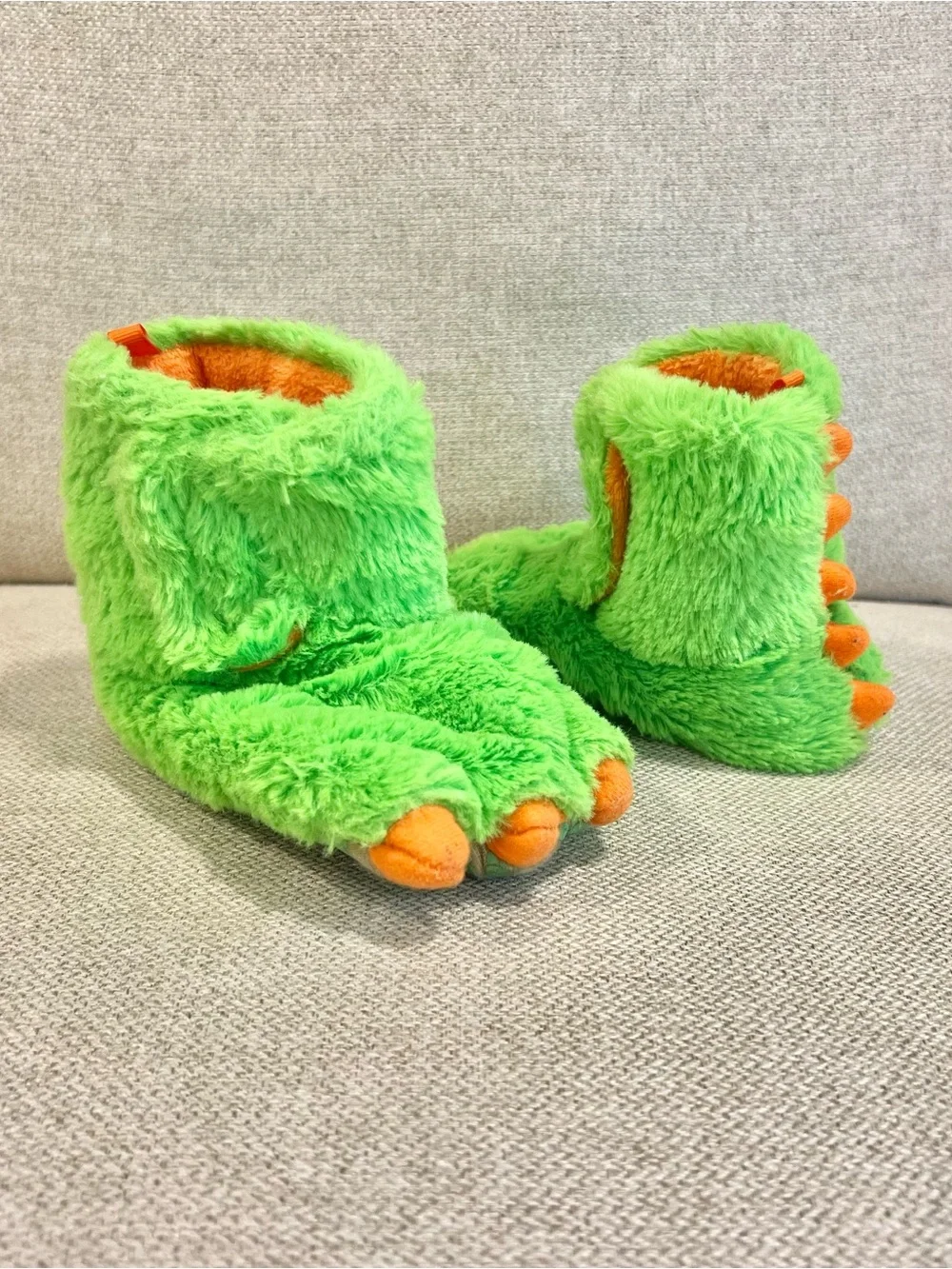 Wonder Nation Green Monster Slippers Toddler Size 7/8 – Great Condition